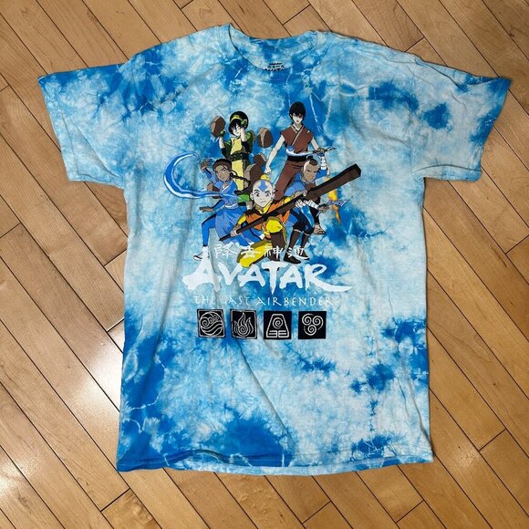 AVATAR The Last Airbender Blue Tie Dye T Shirt Tee Size Medium - Picture 3 of 7